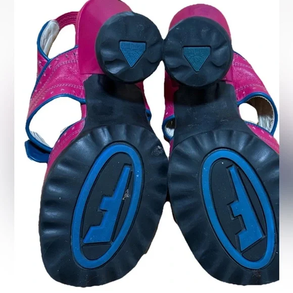 John Fluevog MINI BIPS OPEN-TOE SLINGBACKS  sz 6.5/ 7 run large - Picture 3 of 9